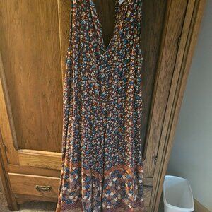 Natural Life brand BOHO wide leg jumpsuit with pockets